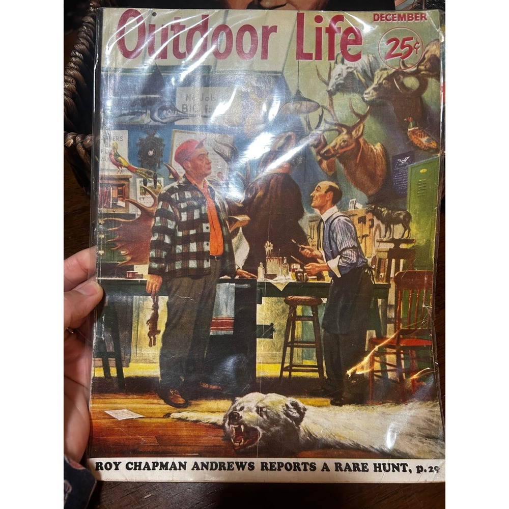 Vintage Outdoor Life Magazine December 1950 Roy Chapman Andrews Rare Hunt Rare